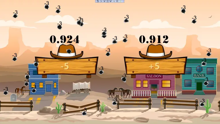 Duel interactive trivia mini-game