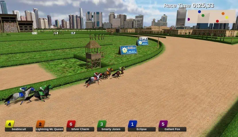 Horse Race interactive trivia mini-game